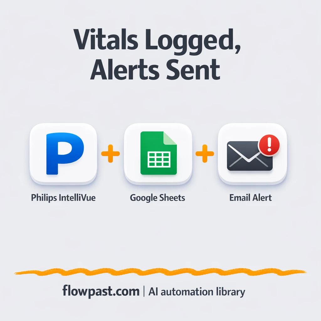Philips IntelliVue to Google Sheets, vitals logged clean - n8n workflow automation template
