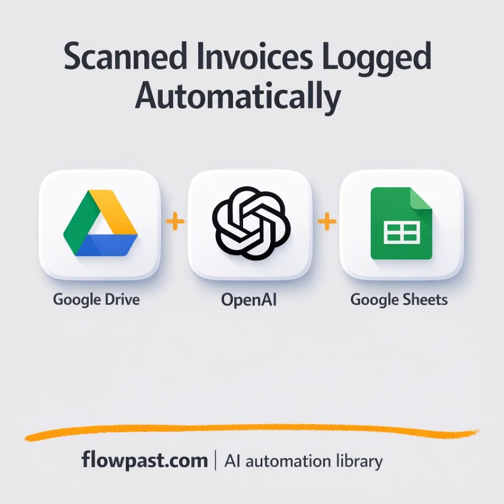 Google Drive to Google Sheets, invoices logged clean - n8n workflow automation template