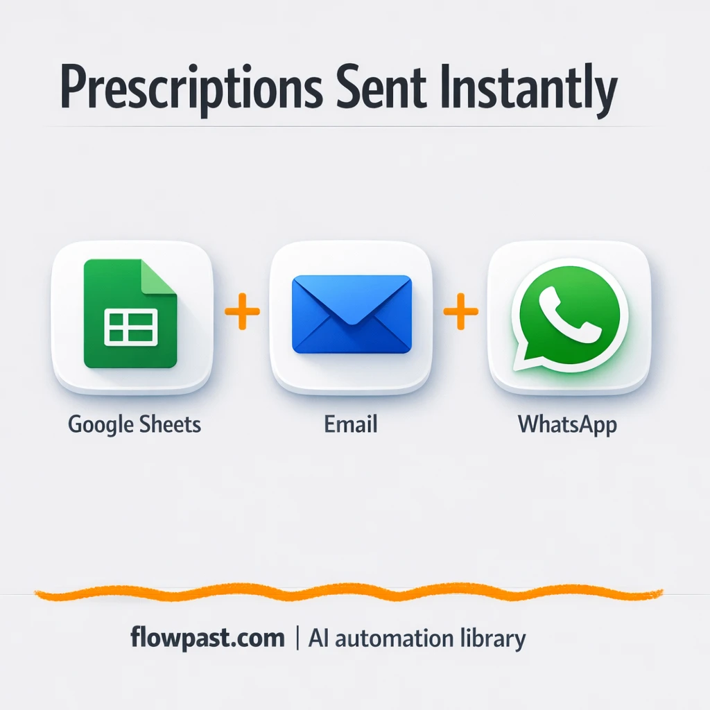 Google Sheets to WhatsApp, prescriptions sent and logged - n8n workflow automation template