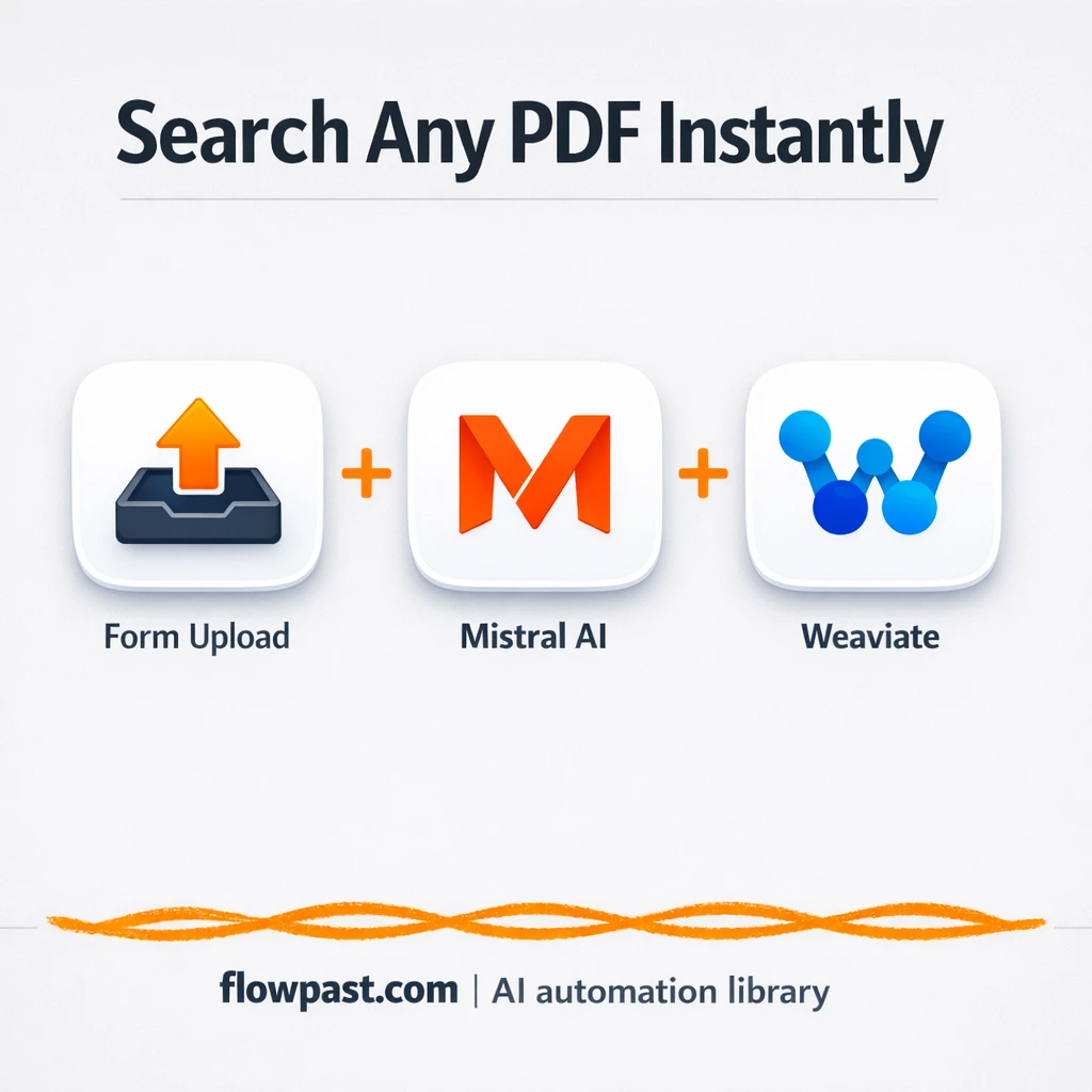 Mistral OCR + Weaviate: searchable PDFs, fast - n8n workflow automation template