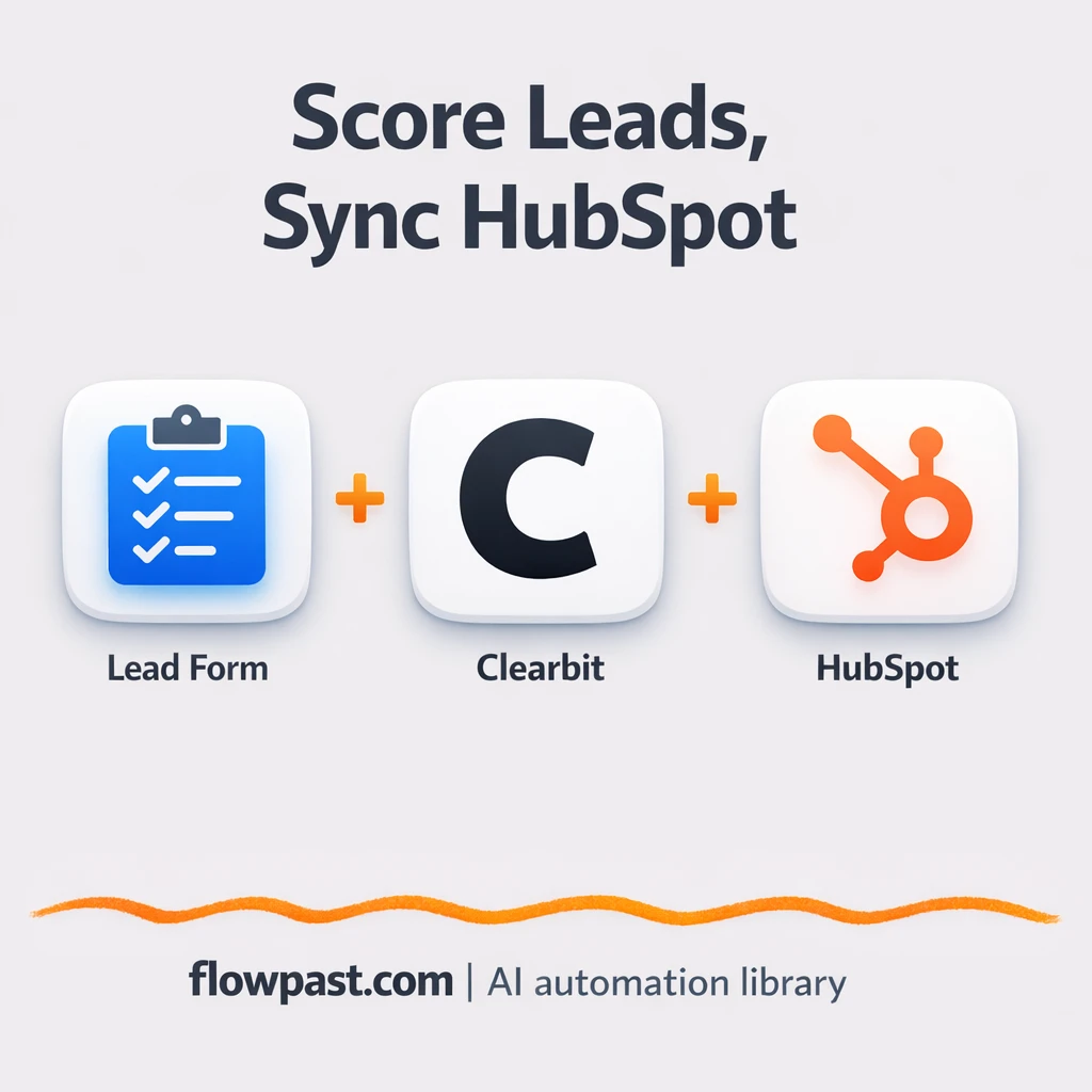 Clearbit + HubSpot: qualify leads, route fast - n8n workflow automation template