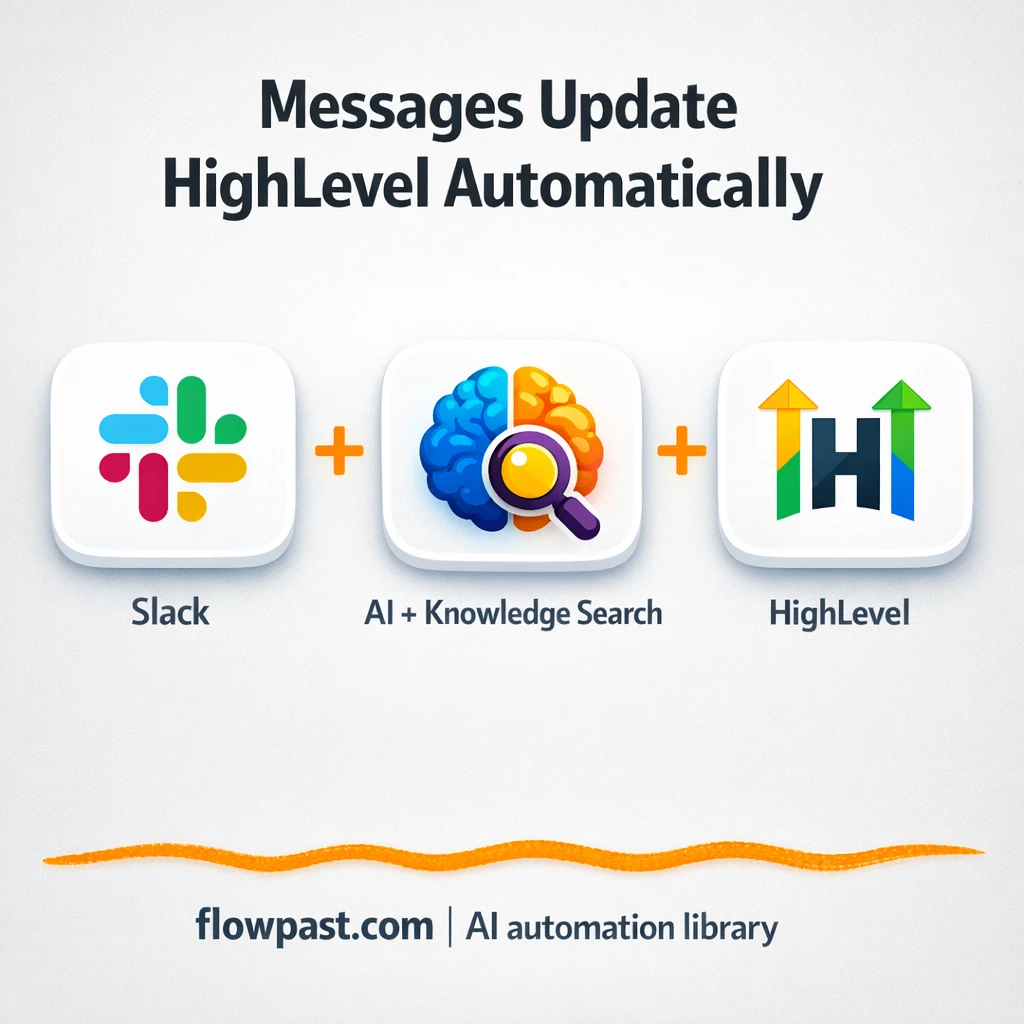 Slack + HighLevel: CRM updates without the busywork - n8n workflow automation template