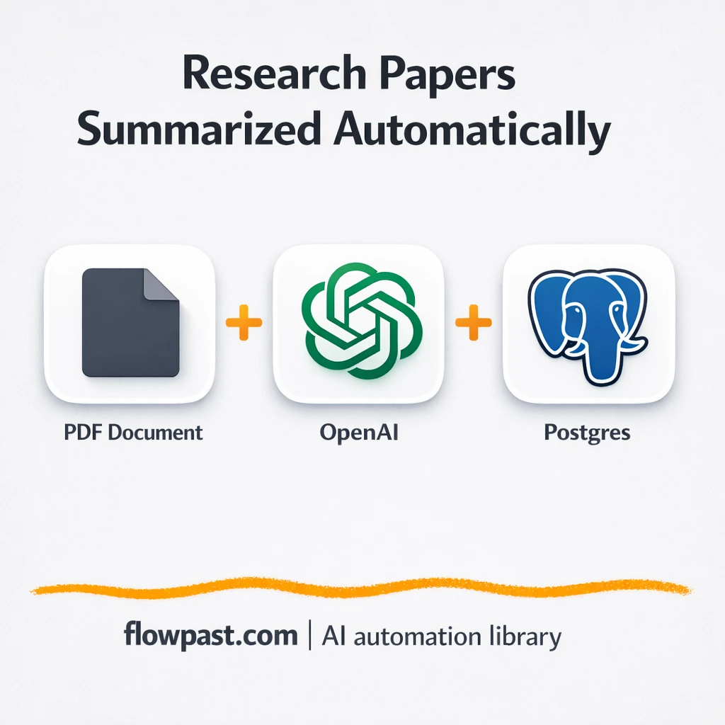 PDF Vector + Postgres: searchable paper takeaways - n8n workflow automation template