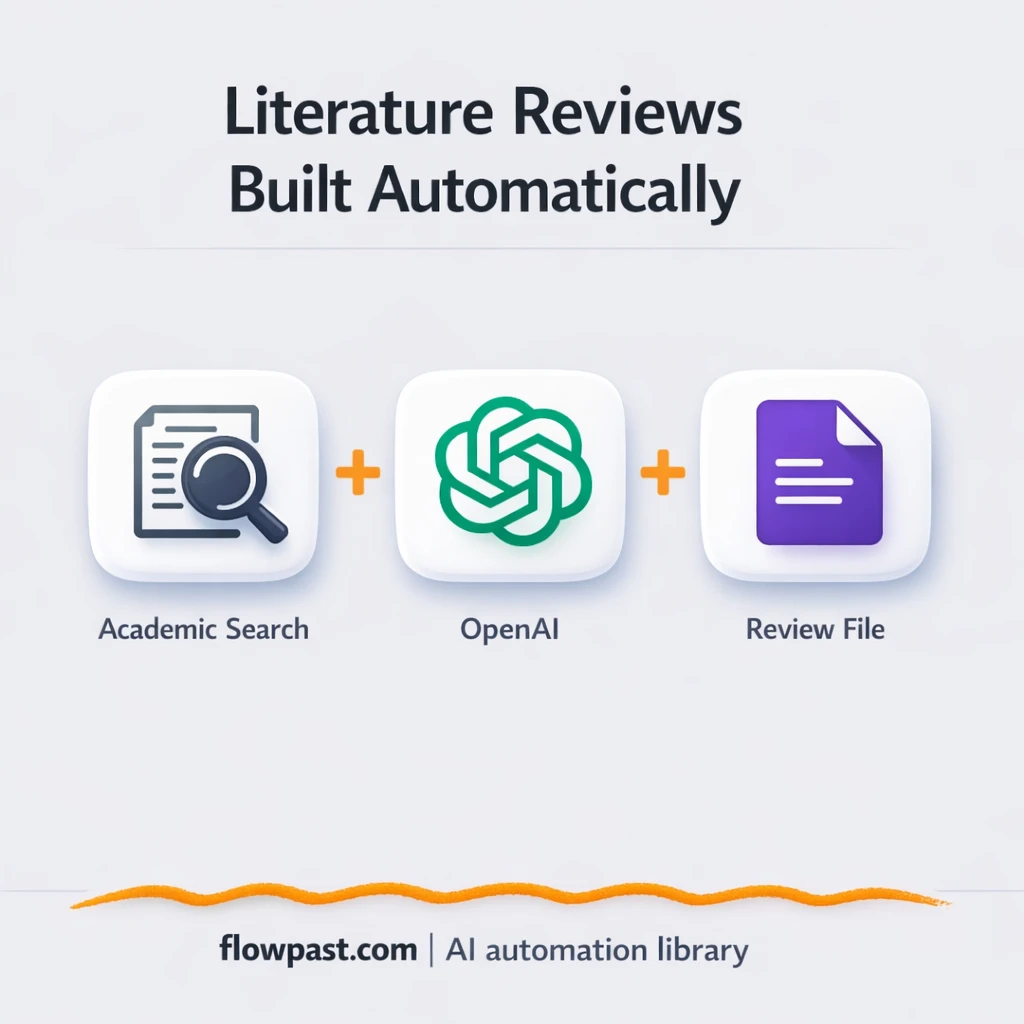 OpenAI + Google Docs: literature reviews, drafted fast - n8n workflow automation template