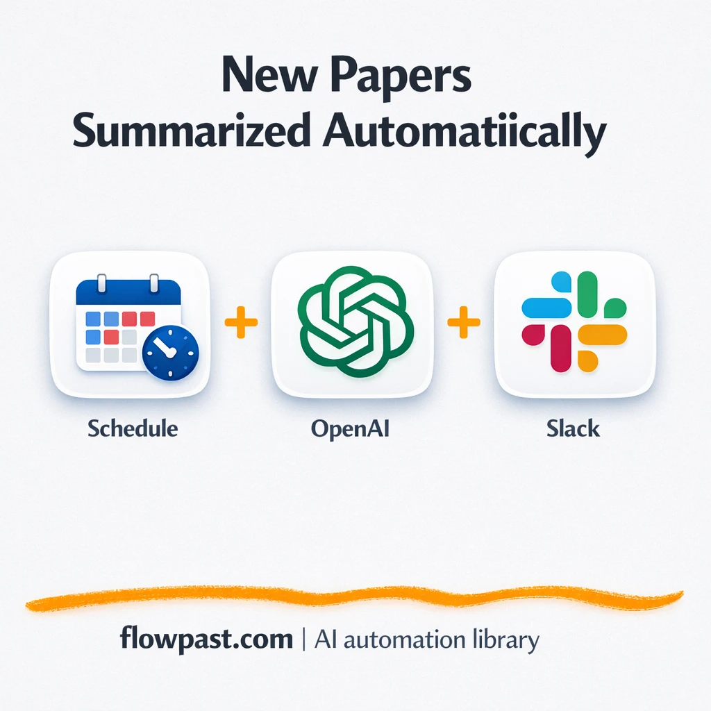 Slack + Email paper digests with OpenAI summaries - n8n workflow automation template