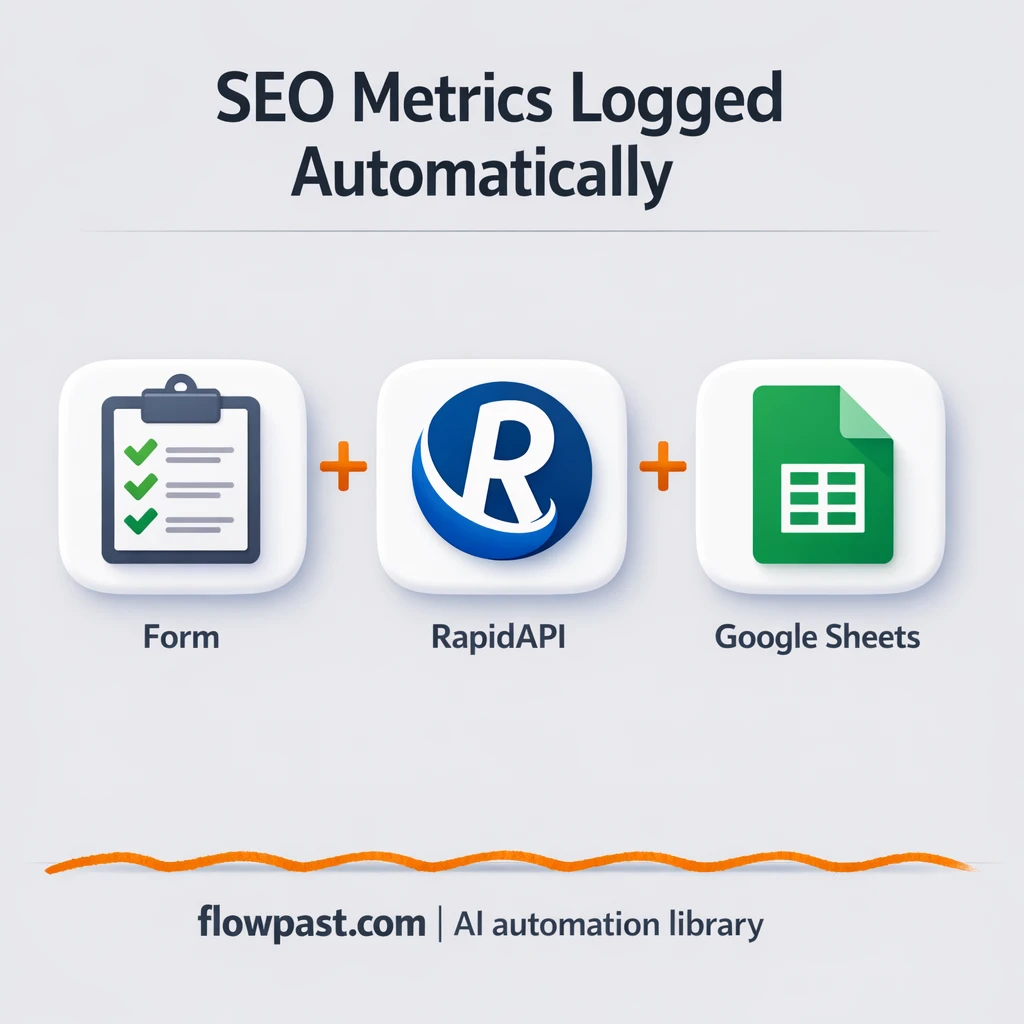 RapidAPI to Google Sheets, SEO audits logged clean - n8n workflow automation template