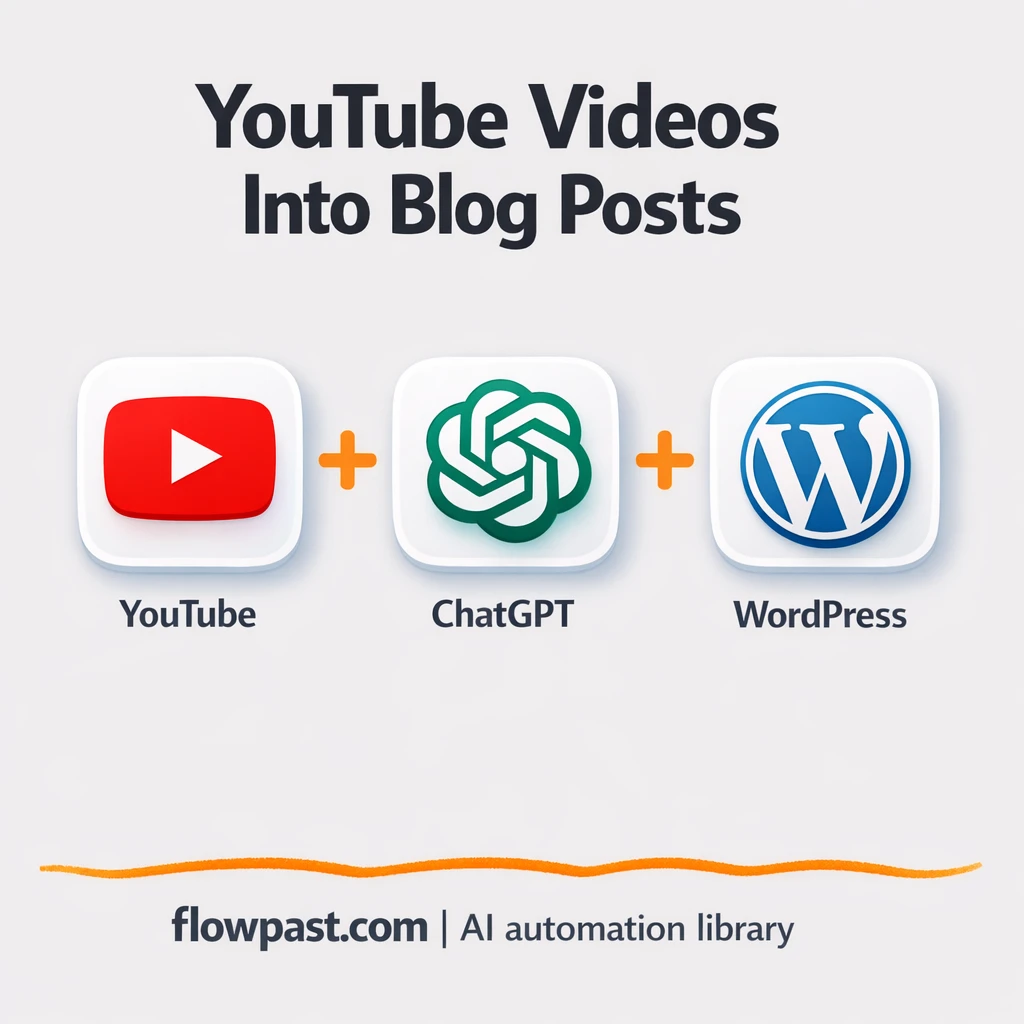 YouTube to WordPress posts with Google Sheets keywords - n8n workflow automation template