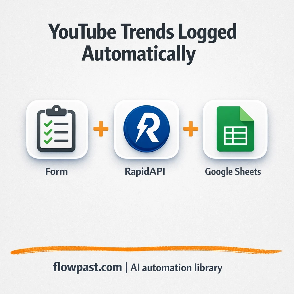 YouTube to Google Sheets, trend research logged clean - n8n workflow automation template