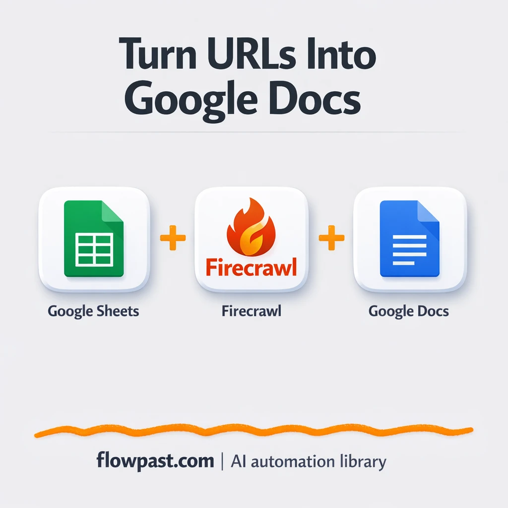 Google Sheets to Google Docs, clean pages via Firecrawl - n8n workflow automation template