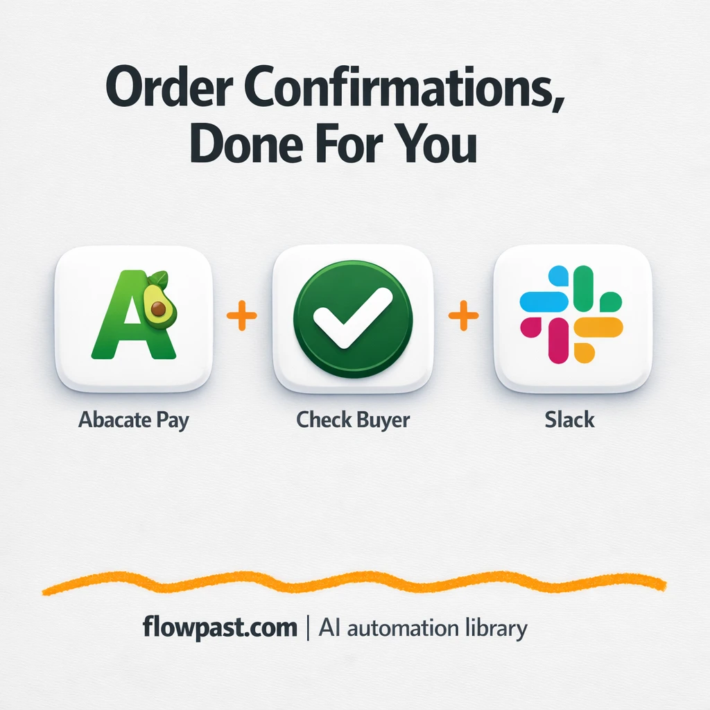 Abacate Pay + Slack: instant order confirmations - n8n workflow automation template