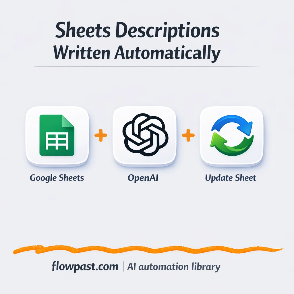 Google Sheets + OpenAI: topic descriptions filled in - n8n workflow automation template