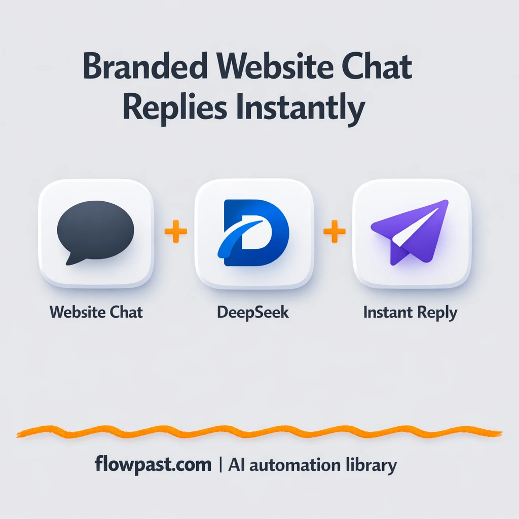 DeepSeek + Website Chat, instant branded replies - n8n workflow automation template