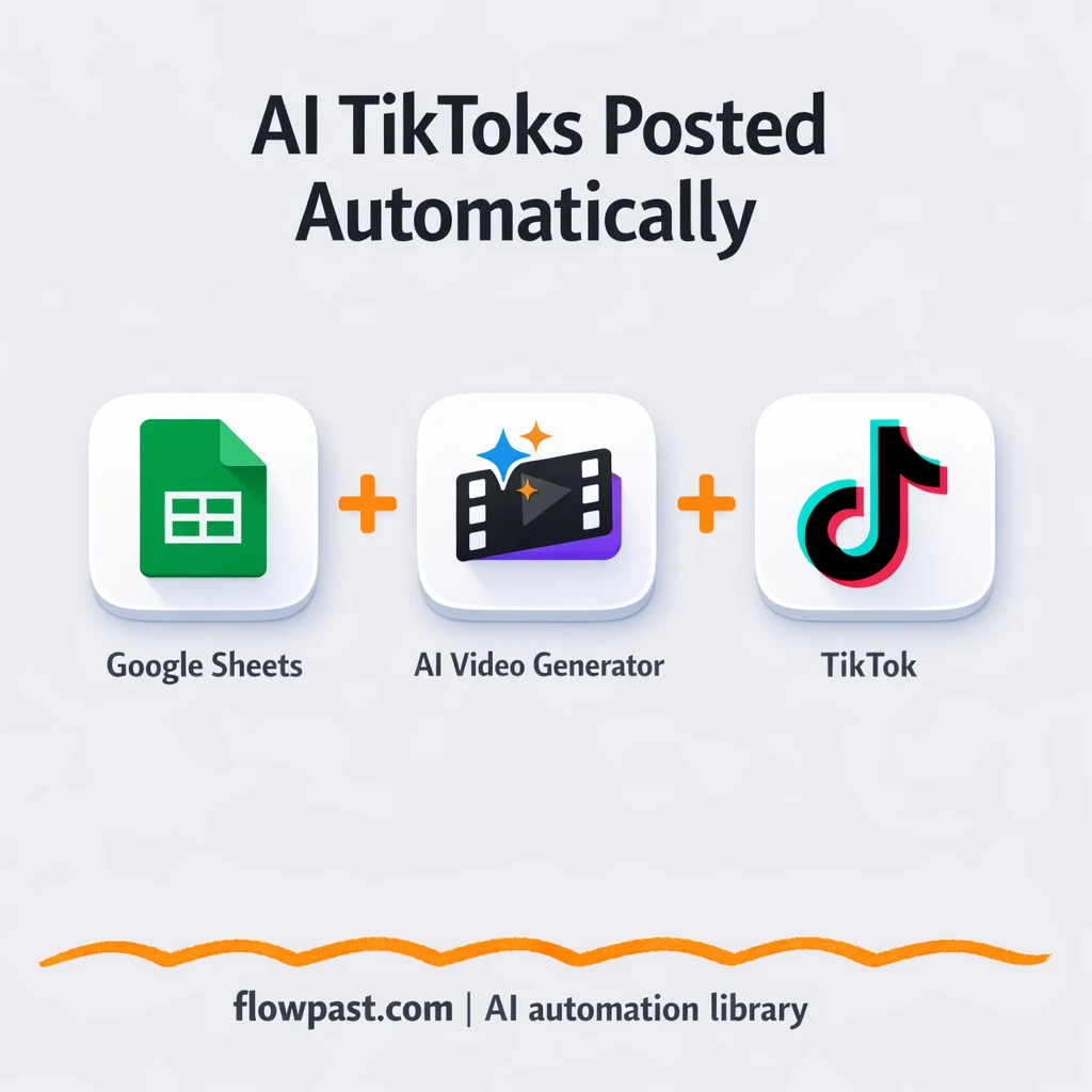 Google Sheets to TikTok, queued videos published - n8n workflow automation template