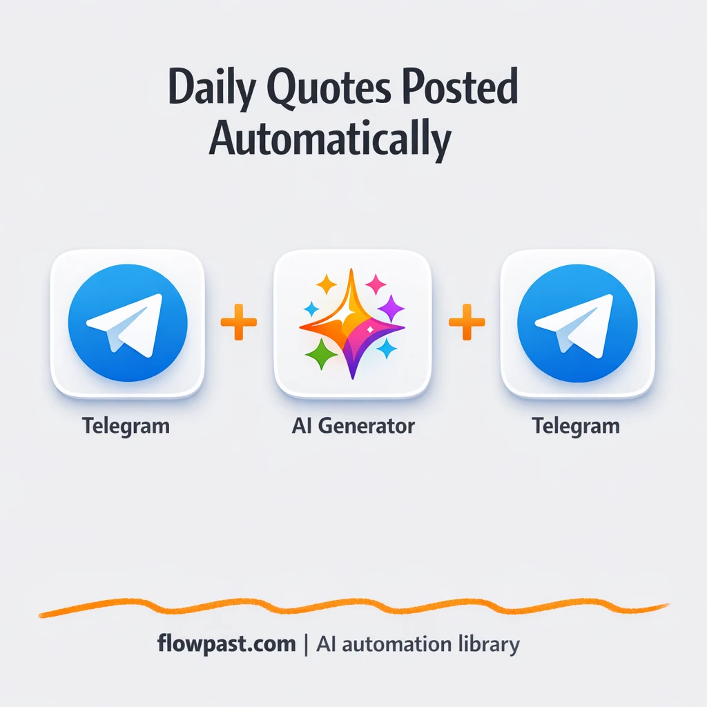 Telegram + GPT-4o: daily quotes with matching images - n8n workflow automation template