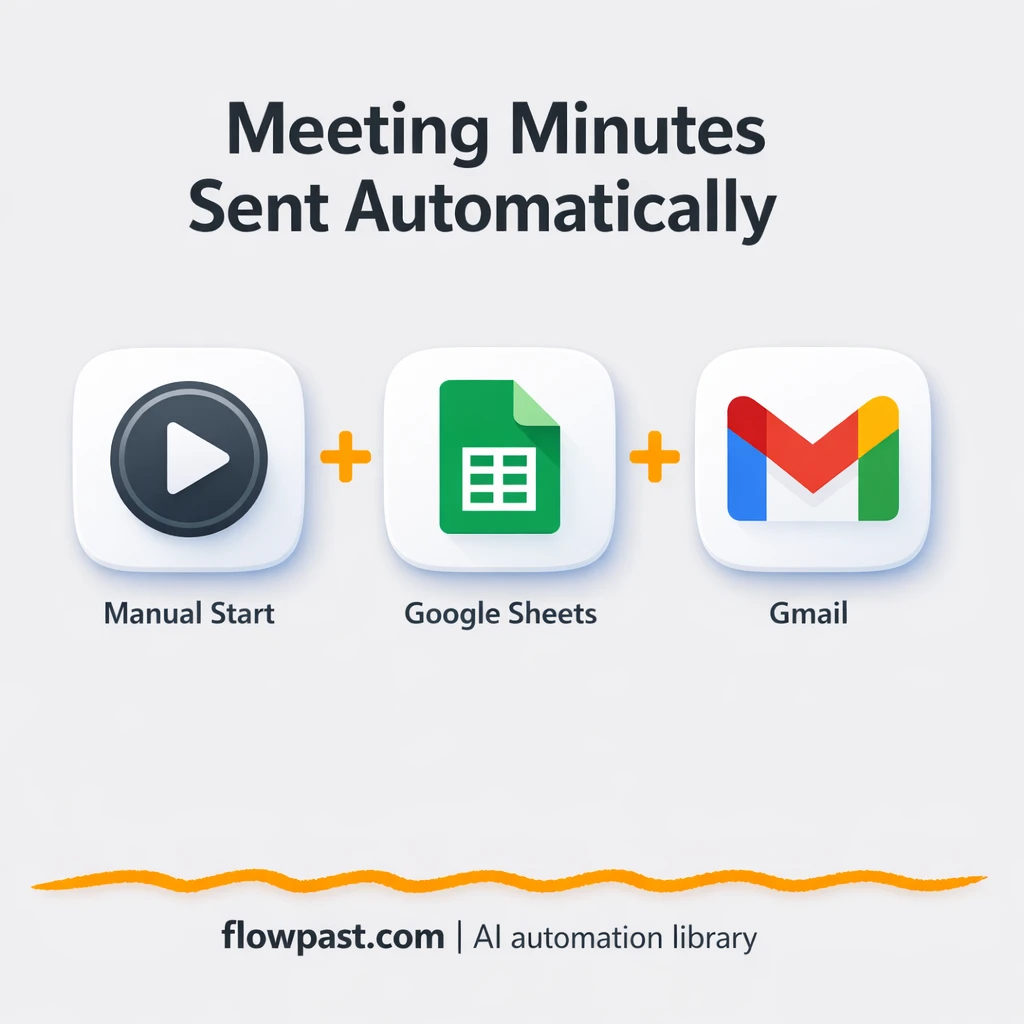 Google Sheets to Gmail, meeting minutes sent clean - n8n workflow automation template