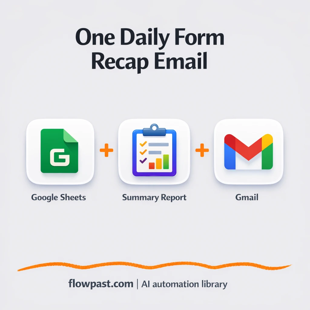 Google Sheets to Gmail, one daily form recap email - n8n workflow automation template