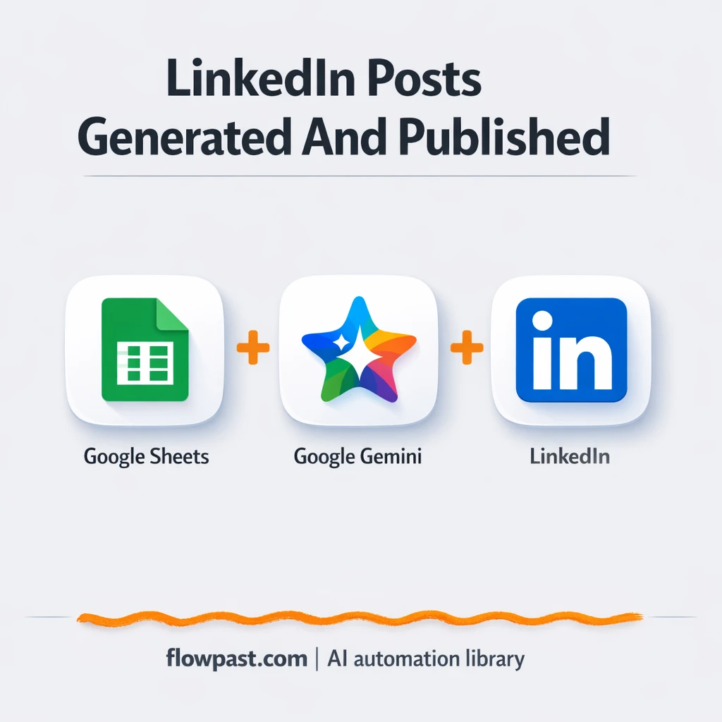 Google Sheets to LinkedIn, posts published for you - n8n workflow automation template