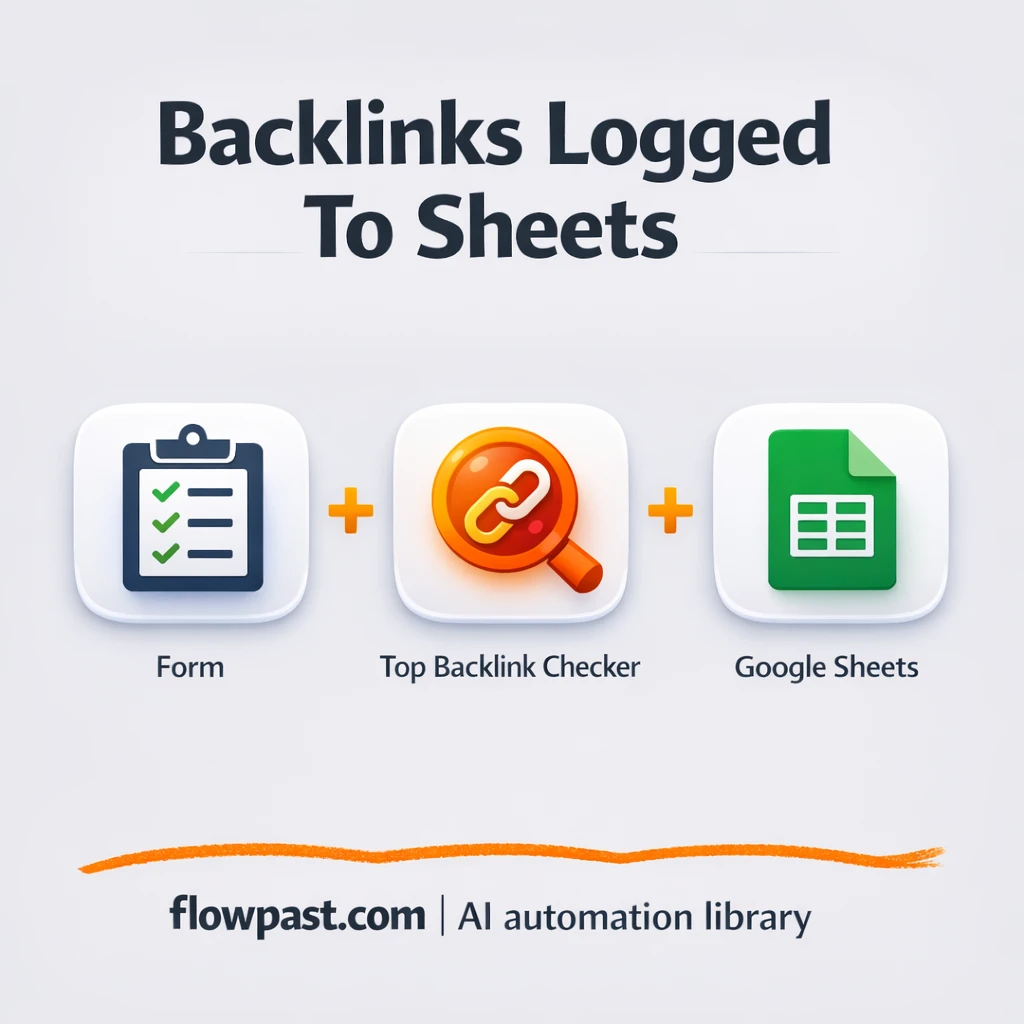RapidAPI to Google Sheets, backlink logs stay clean - n8n workflow automation template