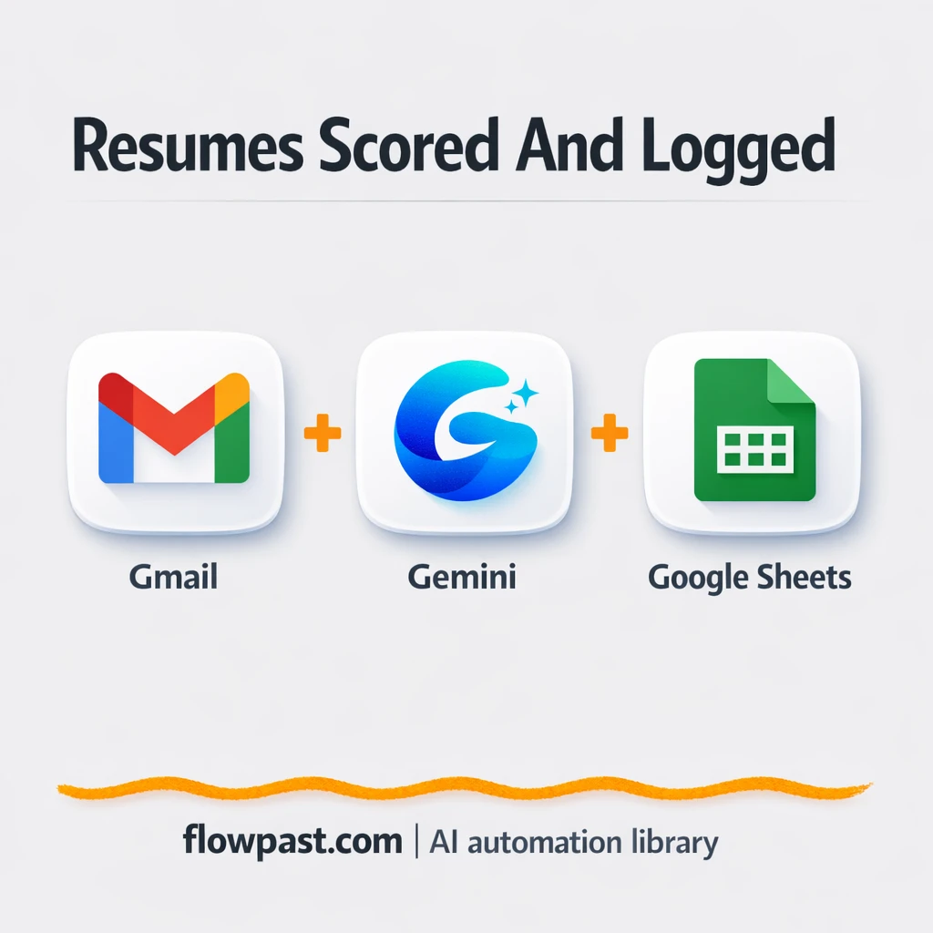 Gmail + Google Sheets: resumes scored and logged - n8n workflow automation template