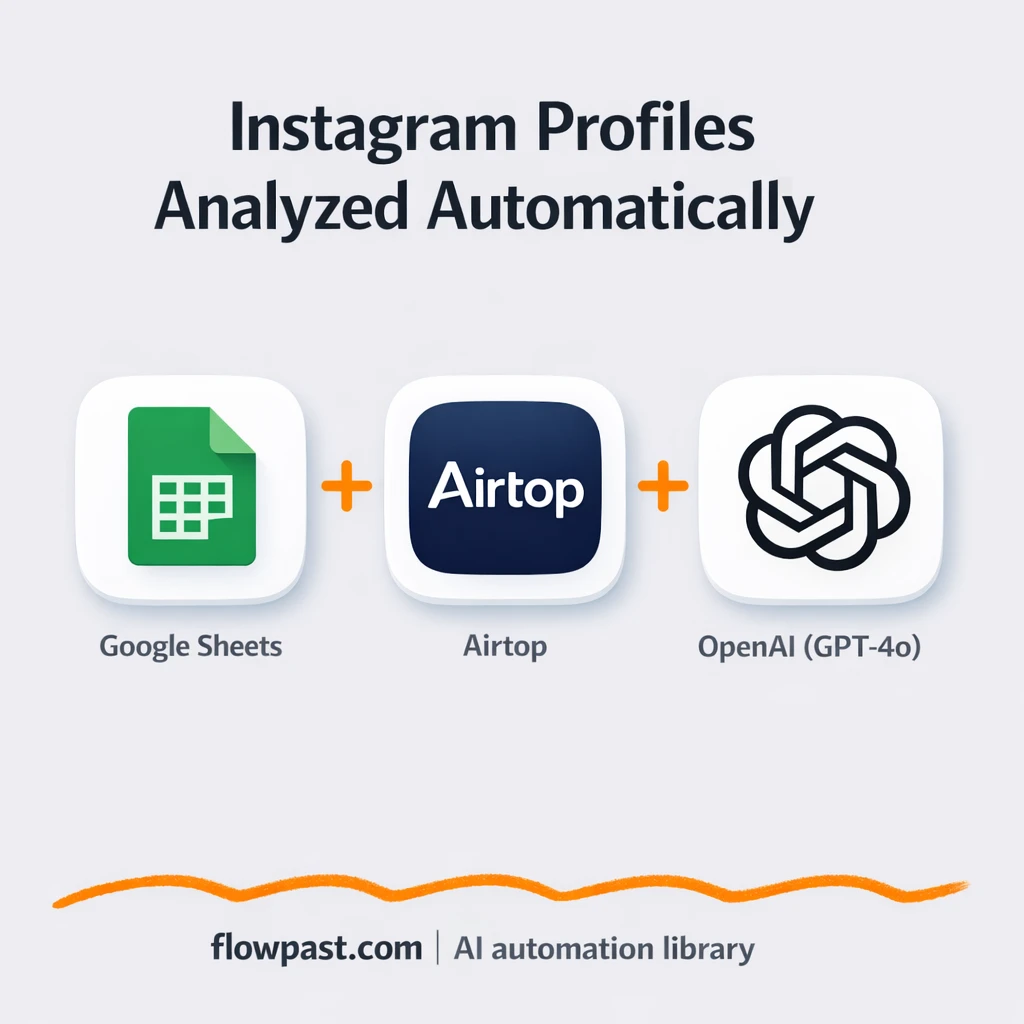 Google Sheets + OpenAI: faster Instagram vetting - n8n workflow automation template