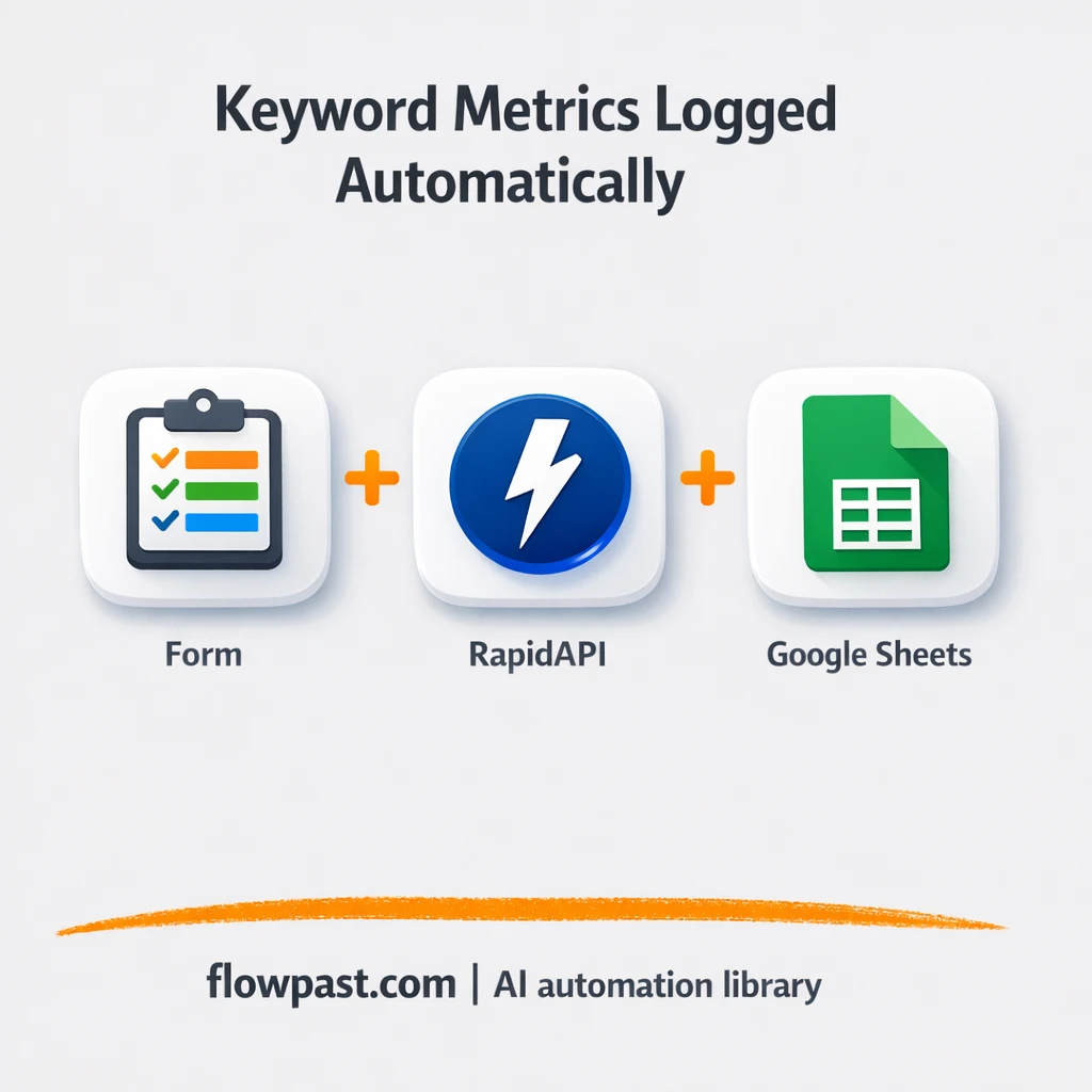 Google Forms to Google Sheets, clean keyword metrics - n8n workflow automation template