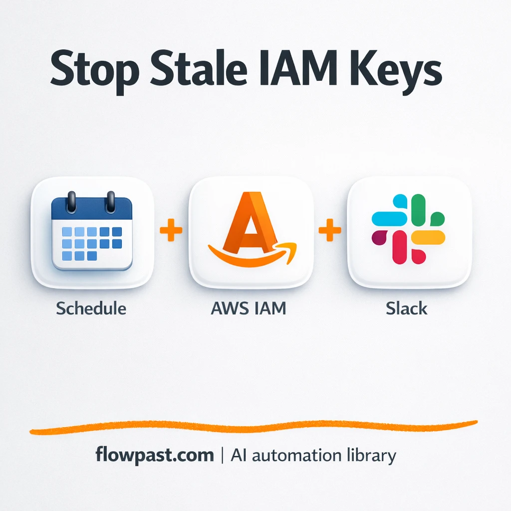 AWS IAM to Slack, catch stale access keys early - n8n workflow automation template