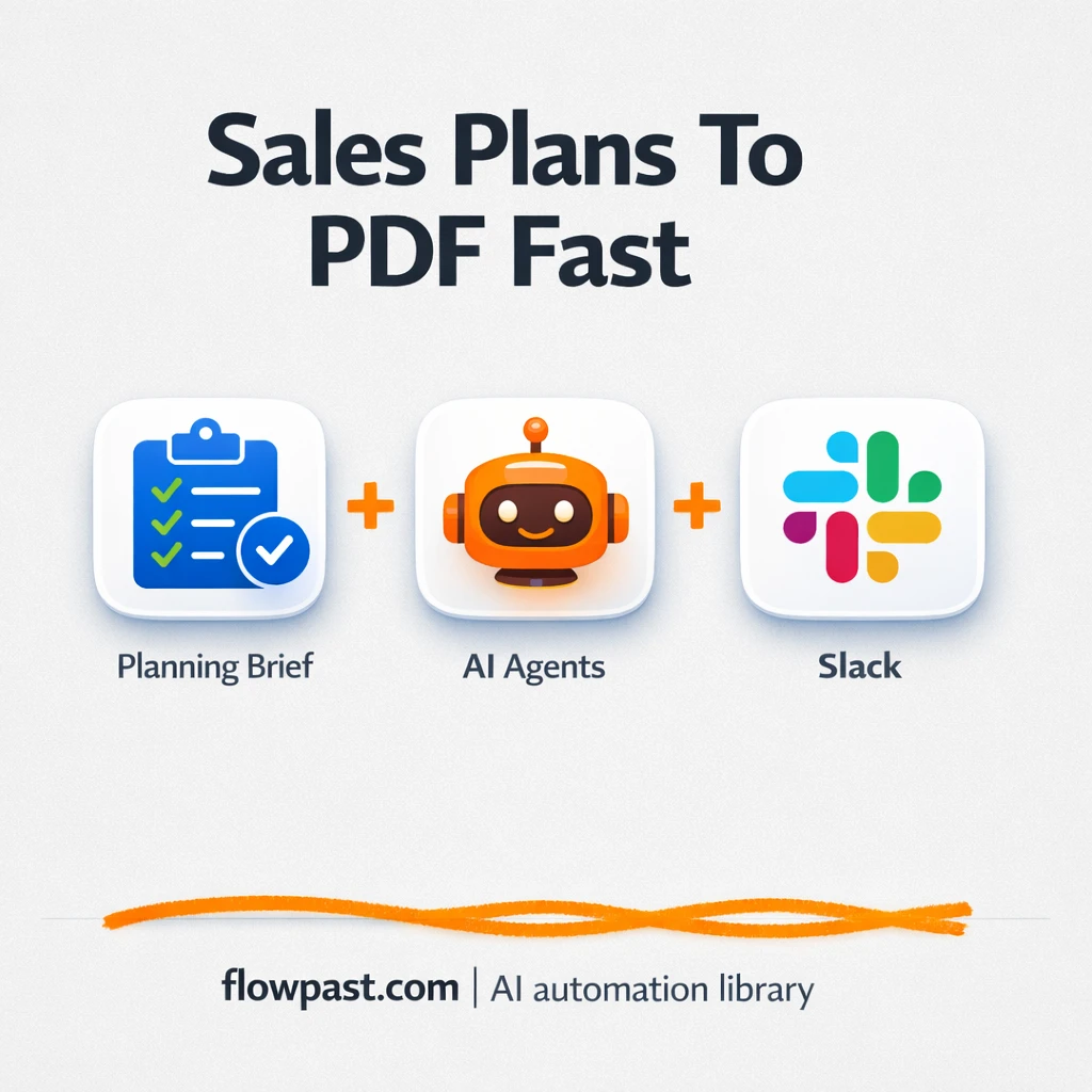 Google Docs to Slack: shareable AI plans as PDFs - n8n workflow automation template