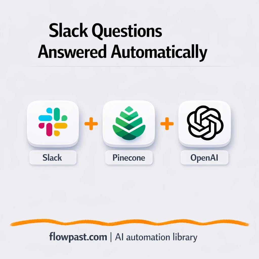Slack + Pinecone: replies that pull from your docs - n8n workflow automation template
