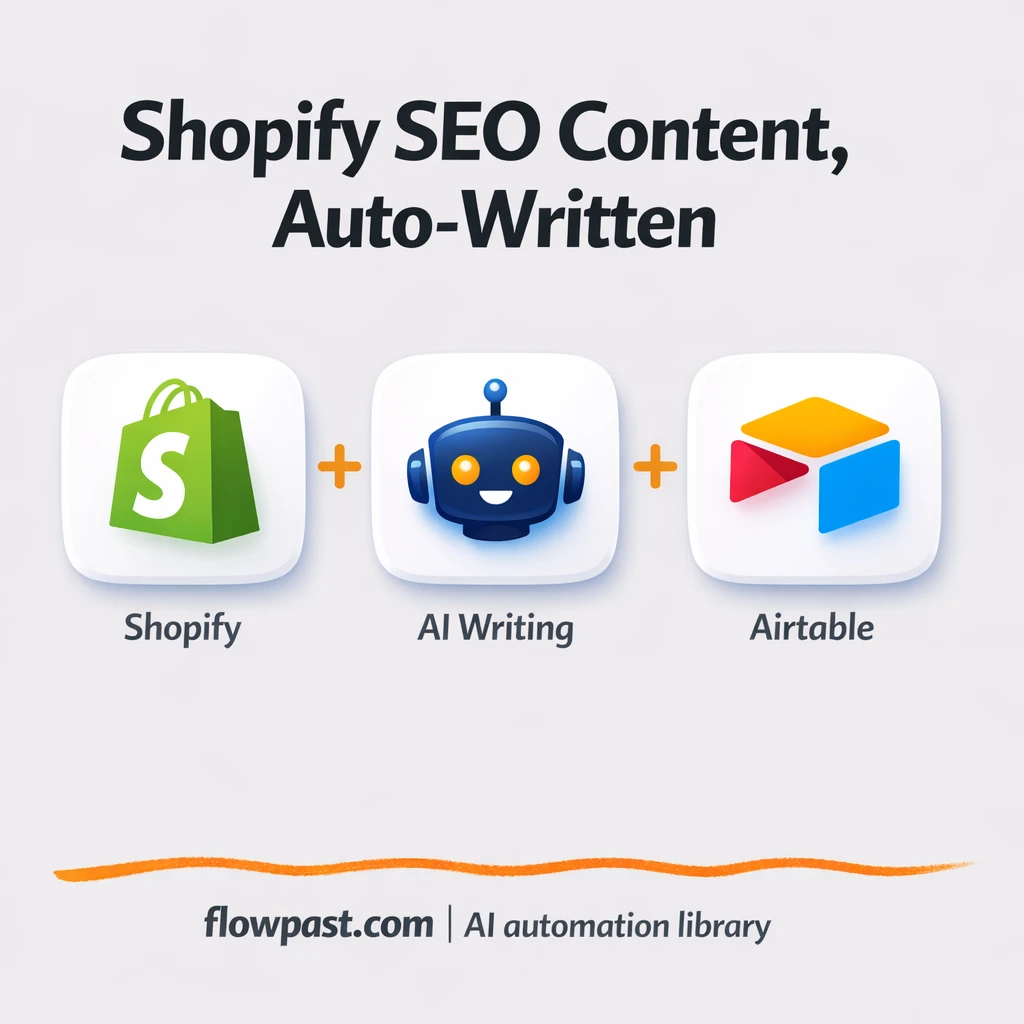 Shopify + Airtable: product SEO updates on autopilot - n8n workflow automation template