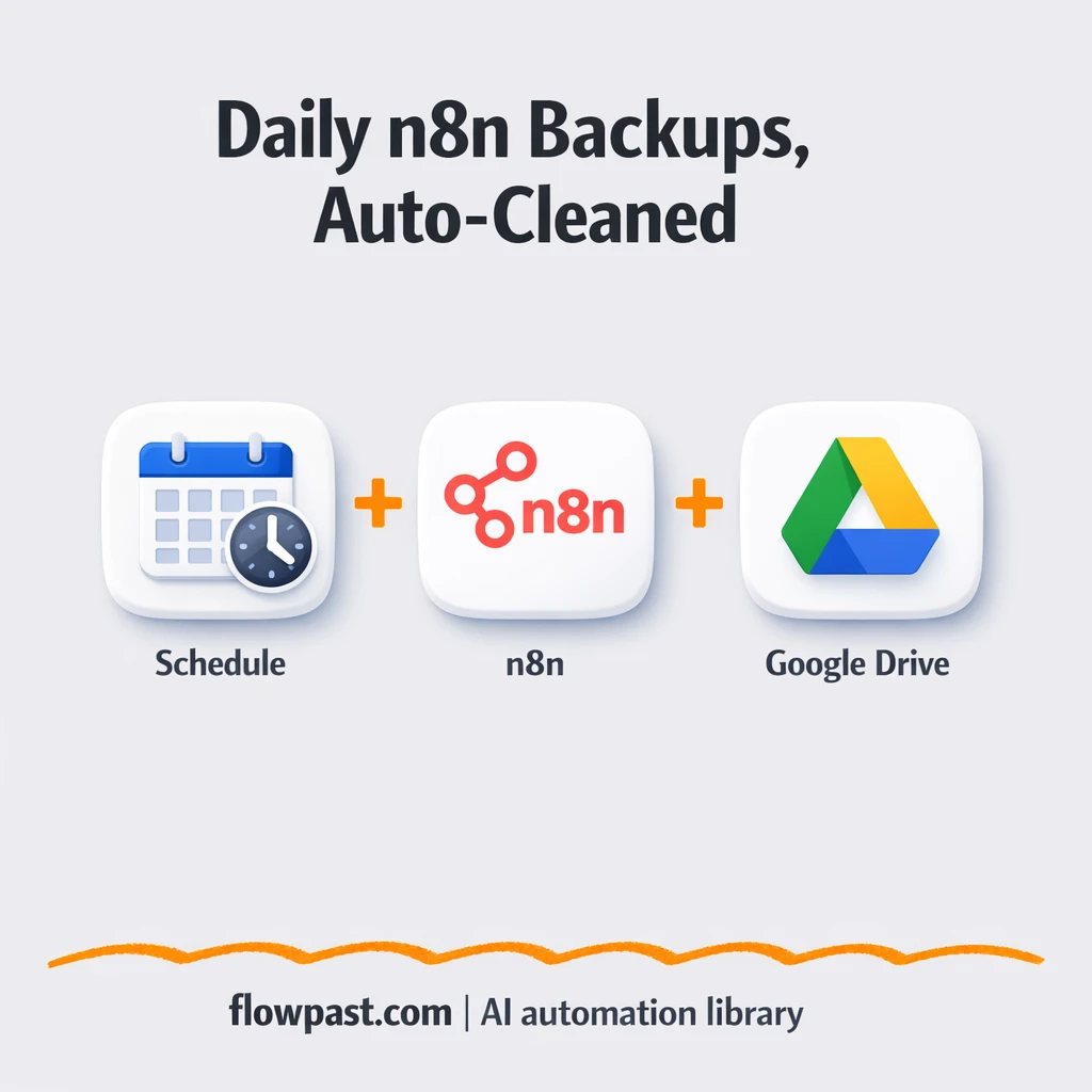 Google Drive backups with GitHub-ready exports - n8n workflow automation template