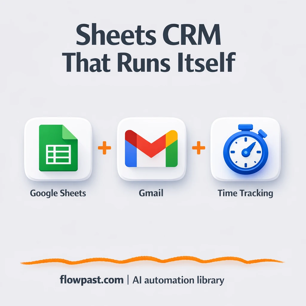 Google Sheets + Gmail: CRM follow ups that run - n8n workflow automation template