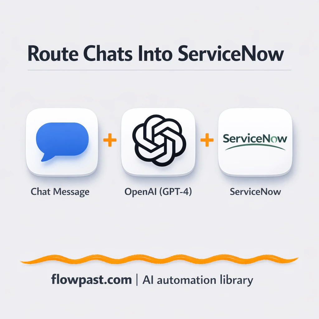 ServiceNow + Slack: cleaner chat triage, faster tickets - n8n workflow automation template