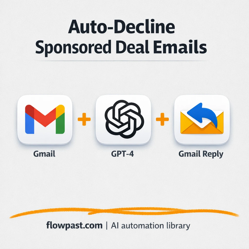Gmail + OpenAI: sponsorship replies handled for you - n8n workflow automation template