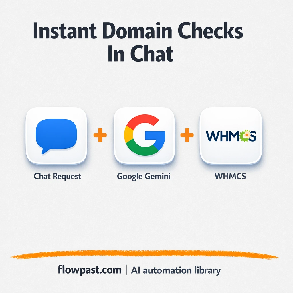 WHMCS + Google Gemini: instant domain answers - n8n workflow automation template