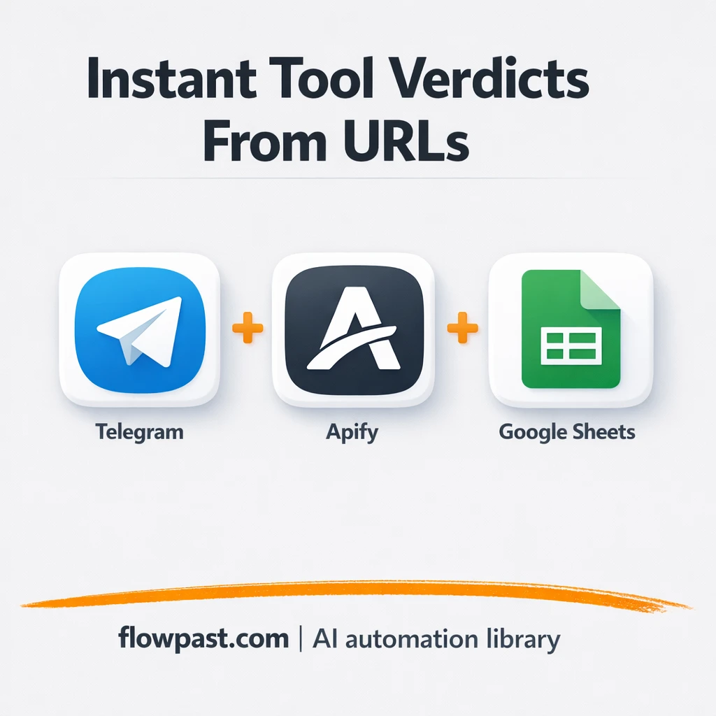 Telegram + Google Sheets for faster tool decisions - n8n workflow automation template