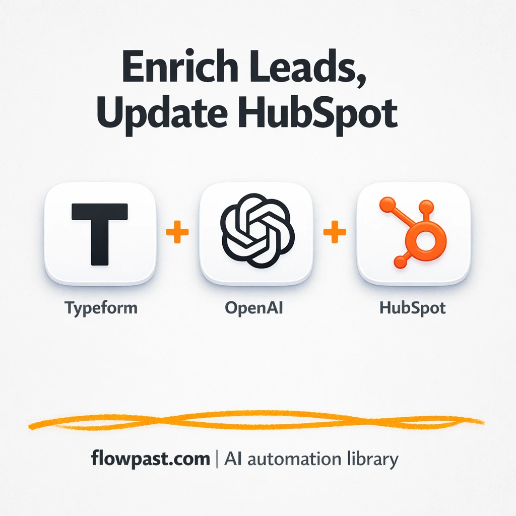 Typeform + HubSpot: enriched leads, cleaner CRM - n8n workflow automation template