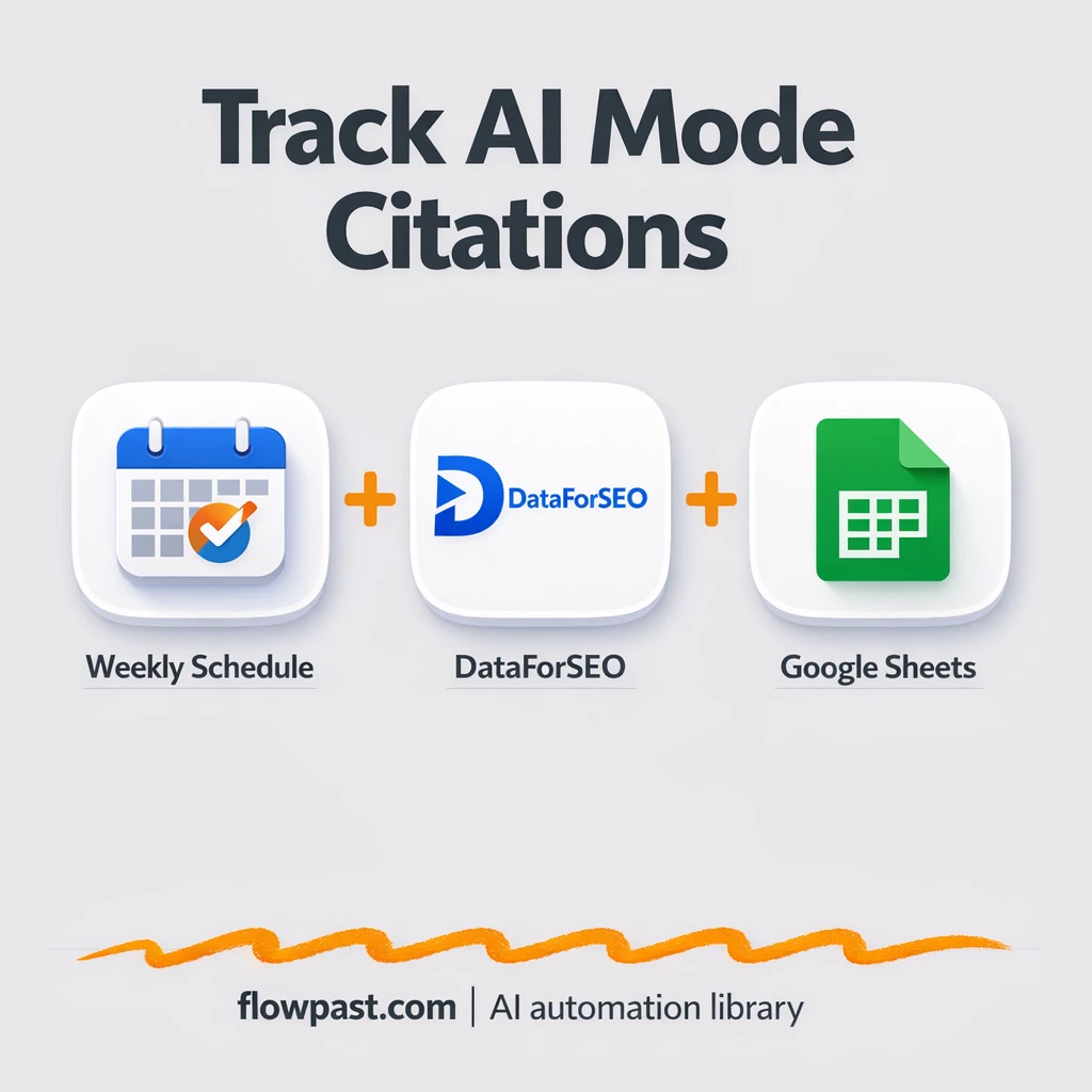 DataForSEO to Google Sheets, track AI citations - n8n workflow automation template