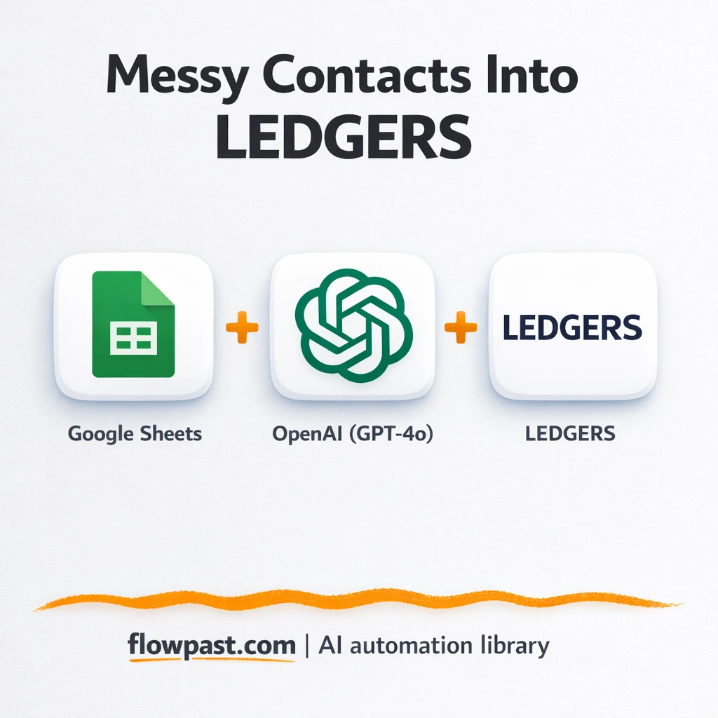 Google Sheets to LEDGERS, clean contacts without rework - n8n workflow automation template