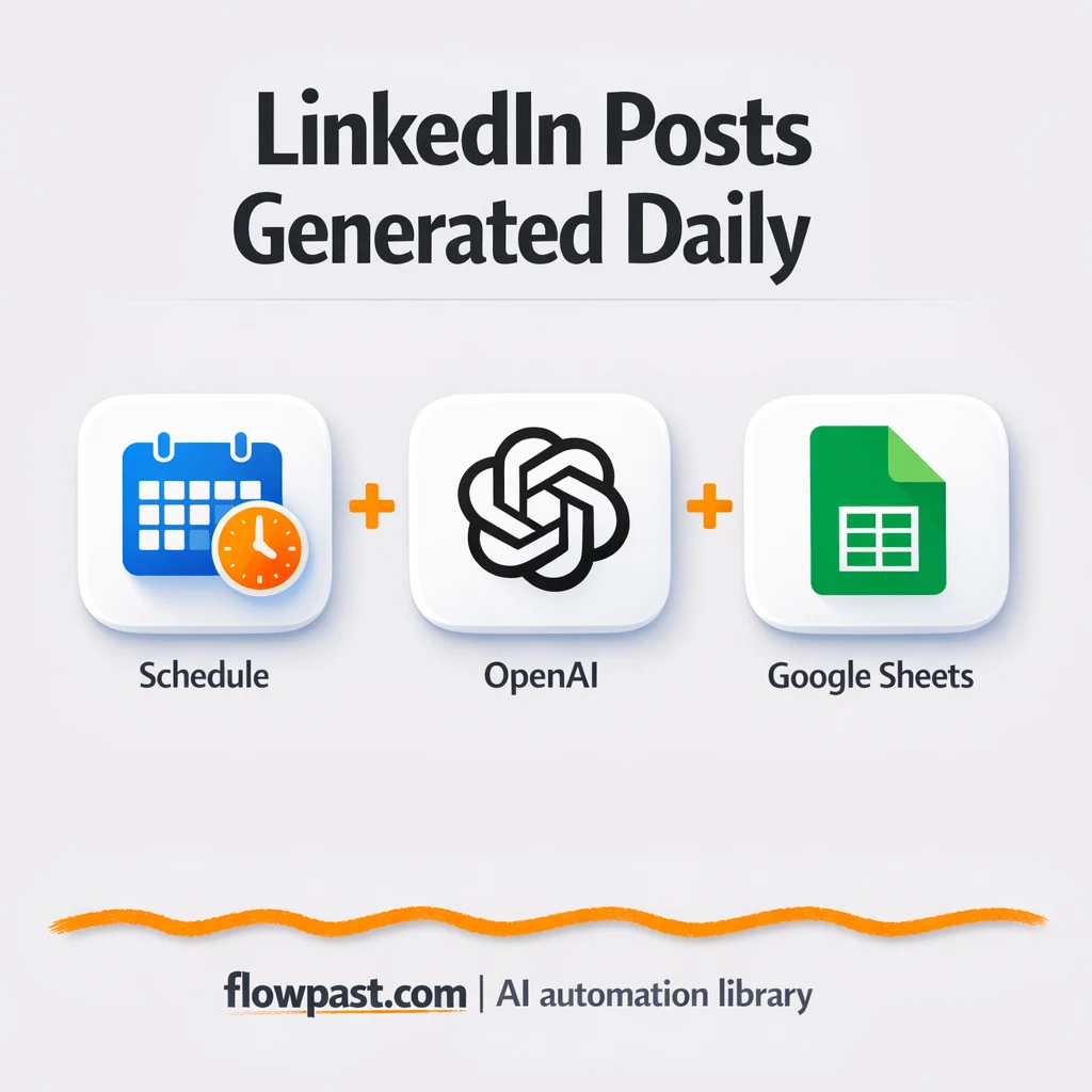 Google Sheets to Google Drive, LinkedIn posts ready - n8n workflow automation template