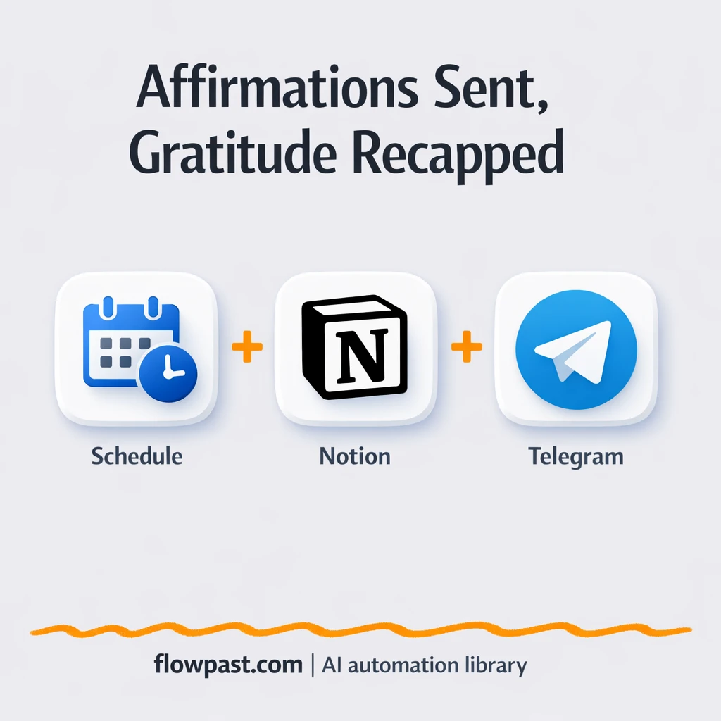 Notion + Telegram: daily affirmations, weekly digest - n8n workflow automation template