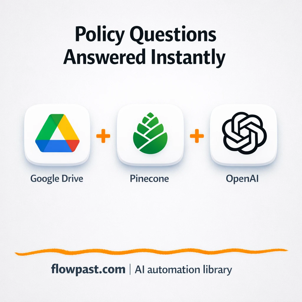 Google Drive + Slack: instant policy answers for teams - n8n workflow automation template