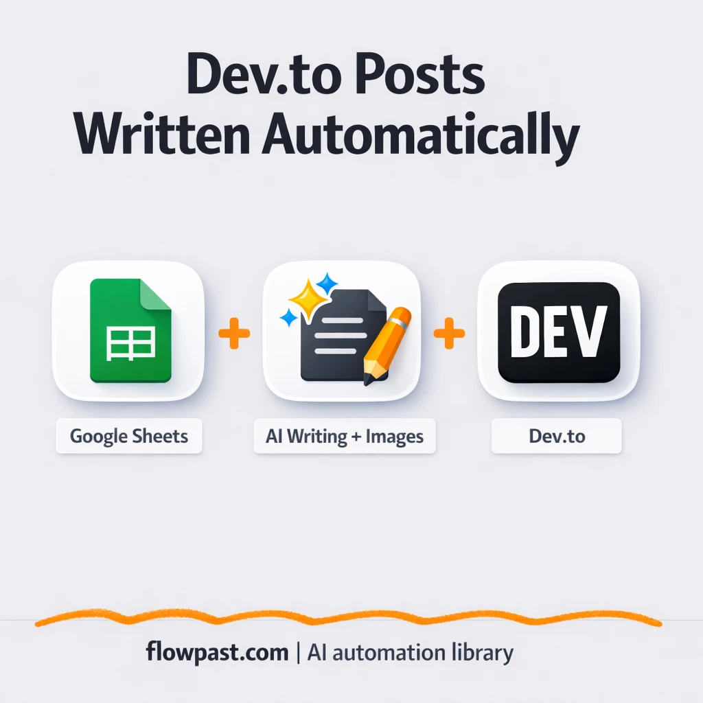 Google Sheets to Dev.to drafts, publish more often - n8n workflow automation template