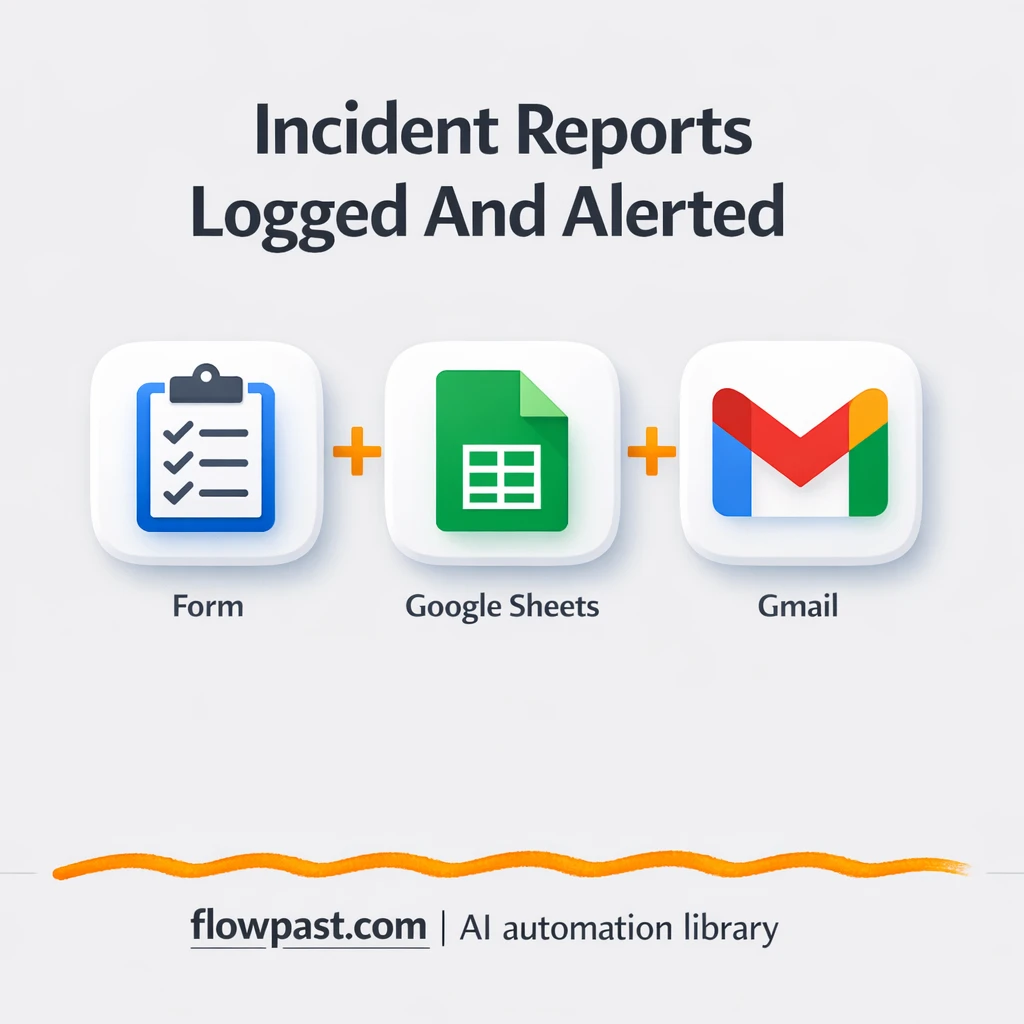 Google Sheets + Gmail: incident logs and alerts - n8n workflow automation template