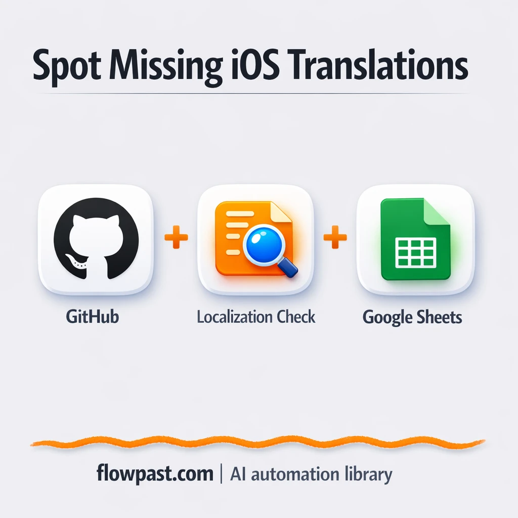 GitHub + Google Sheets: catch missing iOS strings - n8n workflow automation template