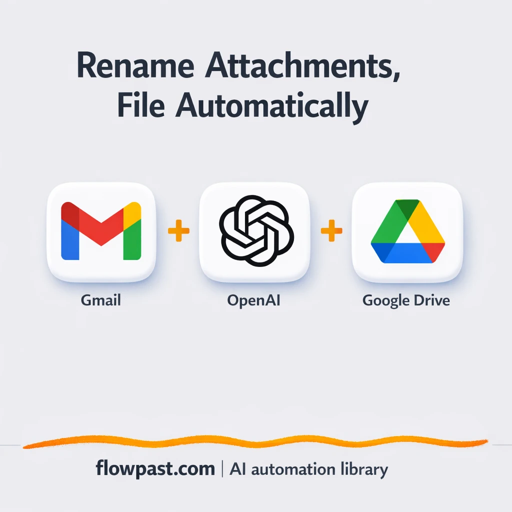 Gmail to Google Drive, attachments named and filed - n8n workflow automation template