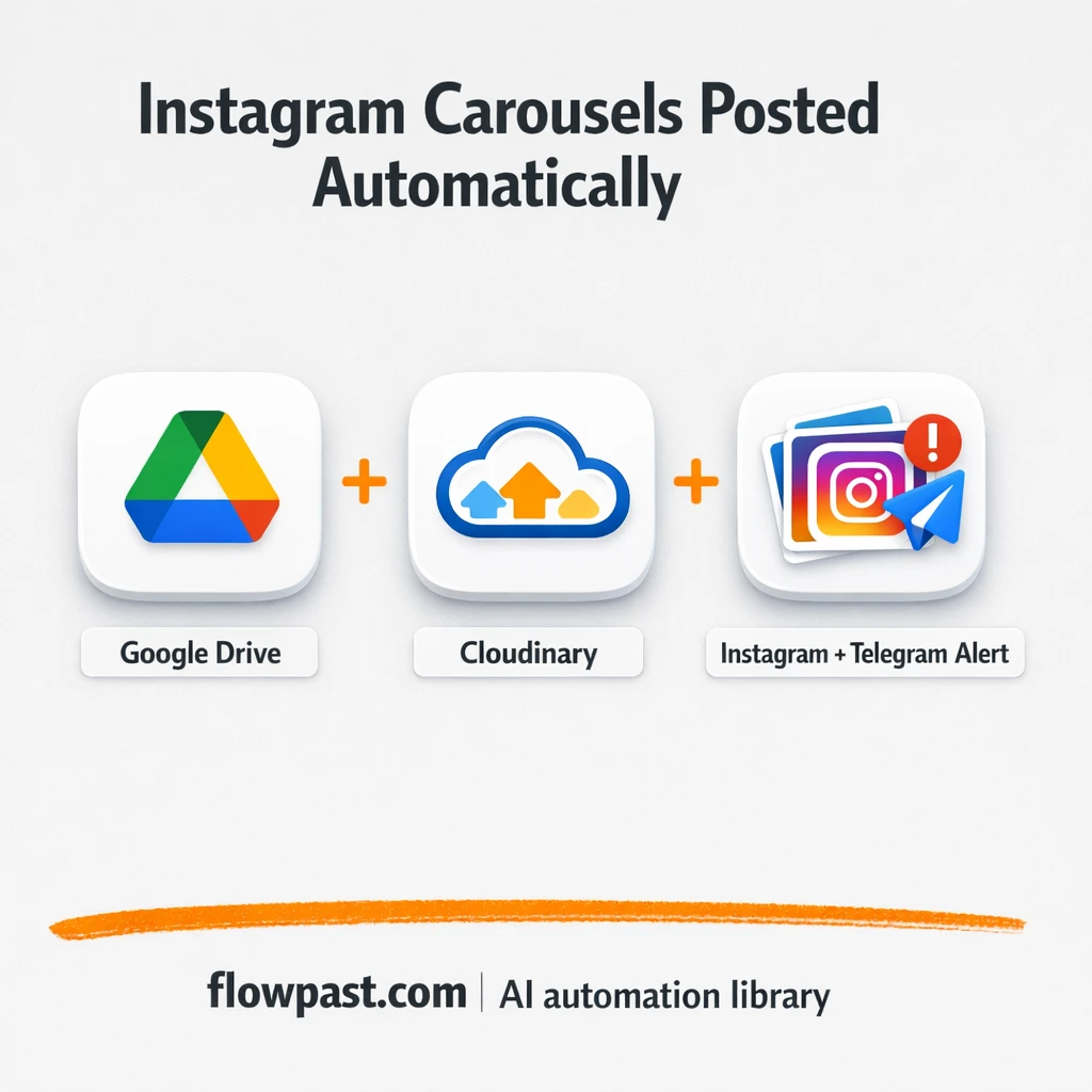 Google Drive + Telegram: Instagram carousels posted - n8n workflow automation template