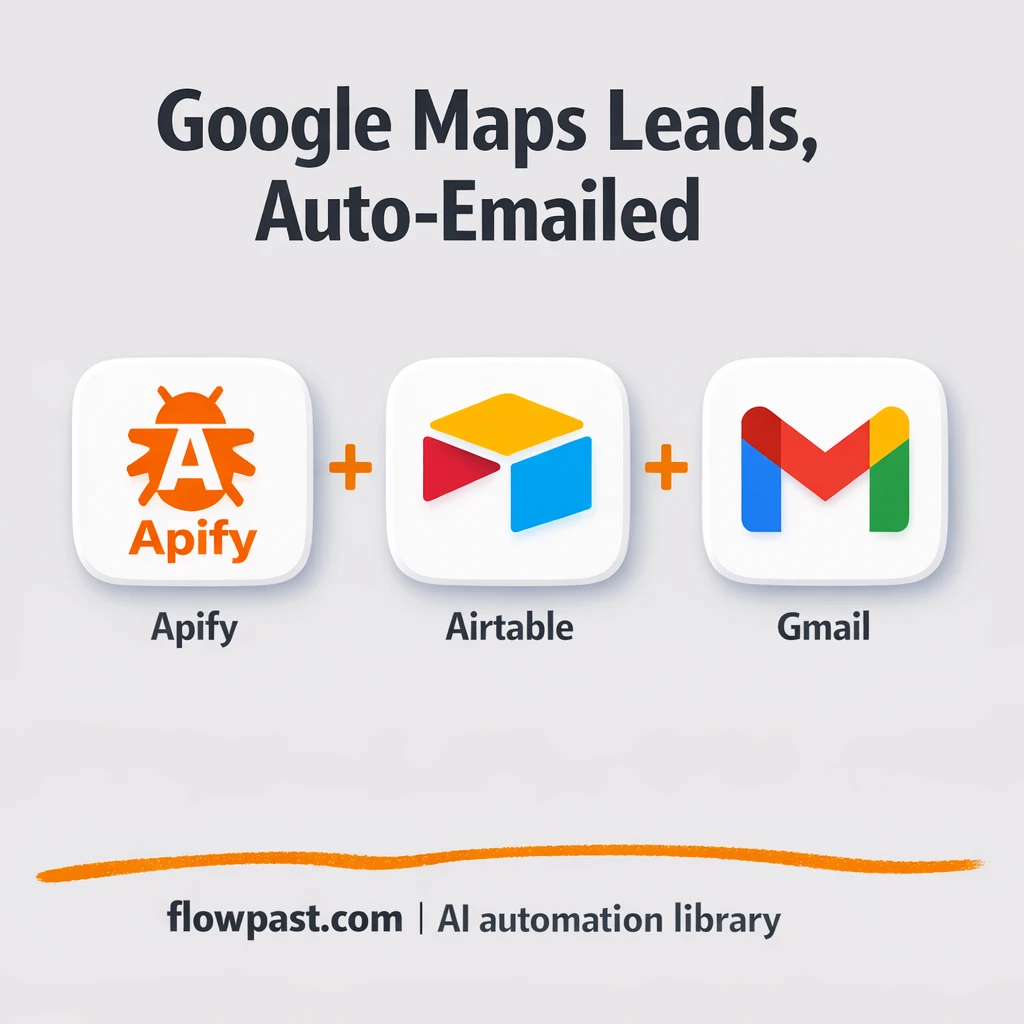 Google Maps to Airtable, leads ready for Gmail outreach - n8n workflow automation template
