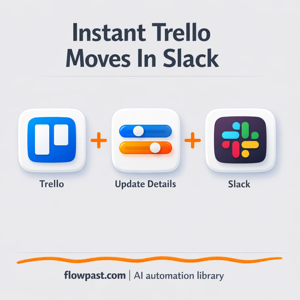 Trello to Slack, card move alerts everyone sees - n8n workflow automation template