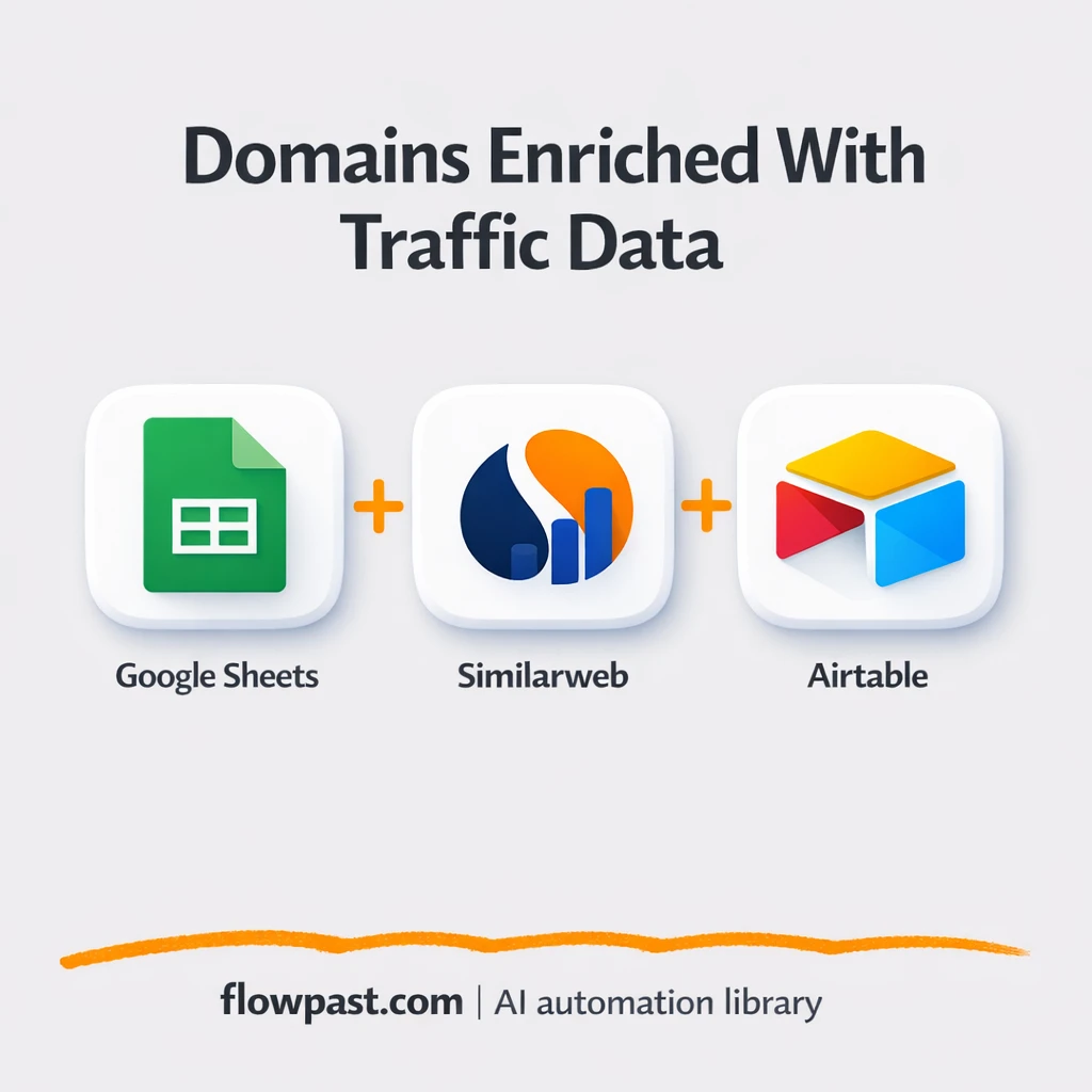 Google Sheets + SimilarWeb, enrich domains instantly - n8n workflow automation template