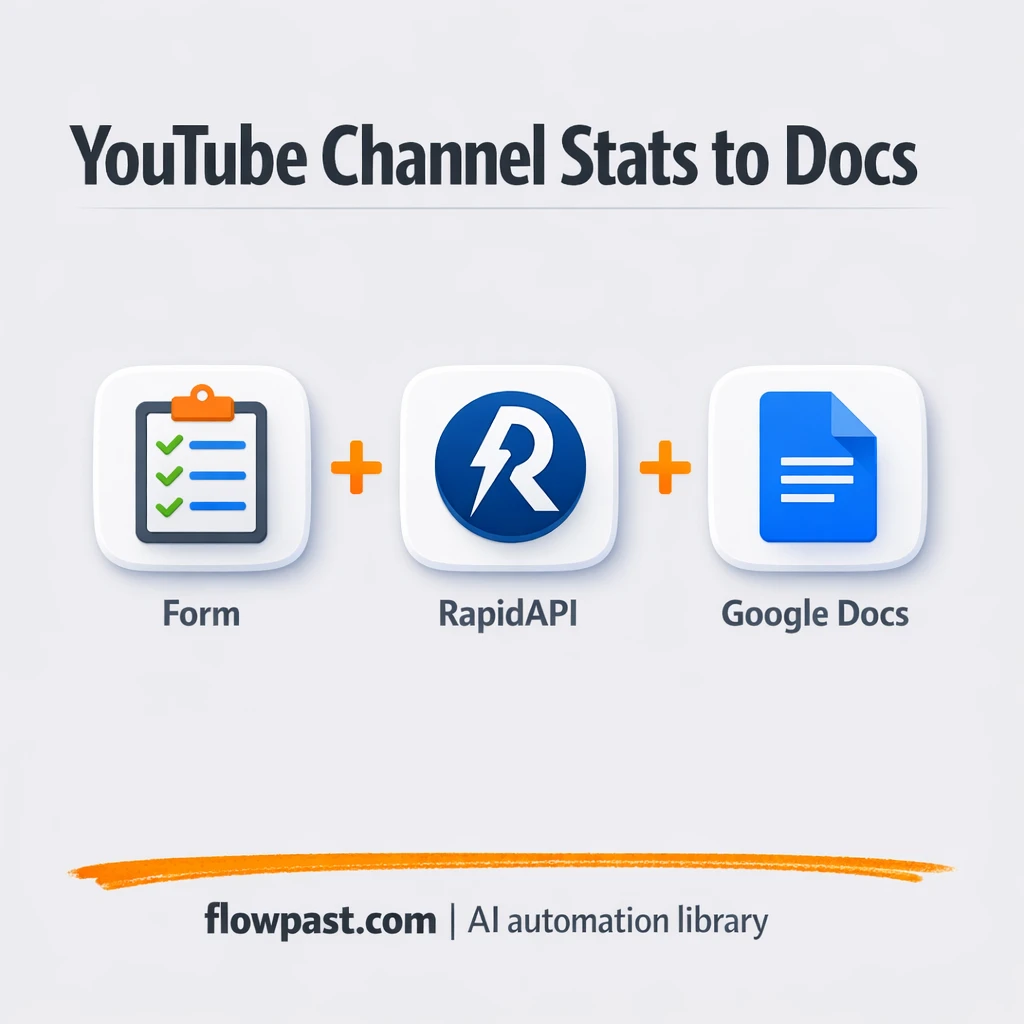 YouTube to Google Docs, clean channel snapshots - n8n workflow automation template
